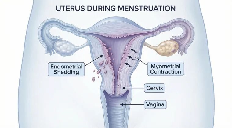 Uterine Contraction Illustration